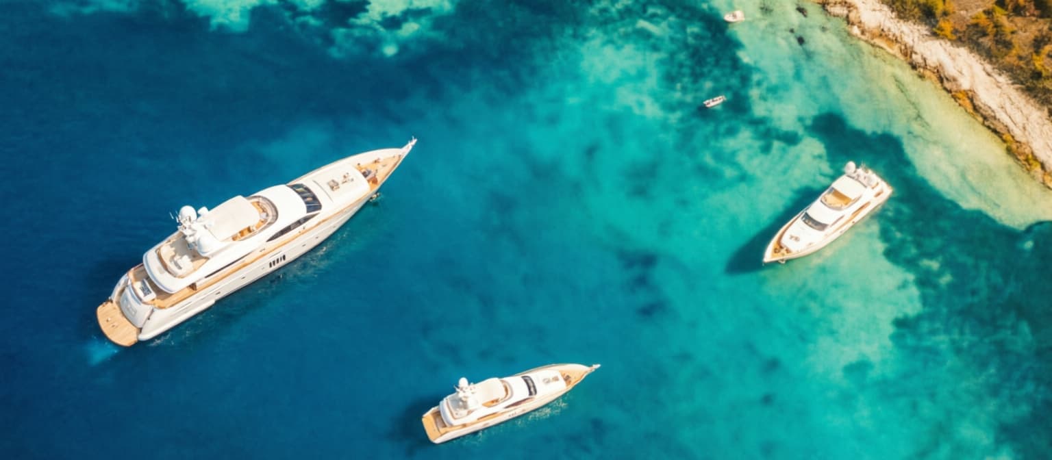 Yachts from above